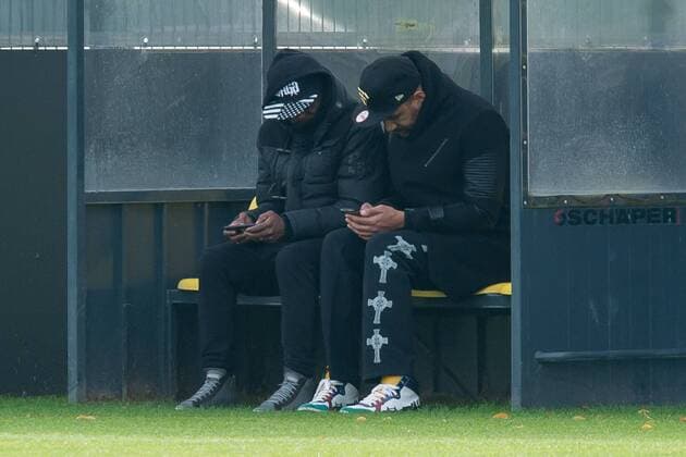 Dortmund, Germany 03.11.2016, Training BV Borussia Dortmund, BVB, Catilina Aubameyang und Willy Aubameyang ( DeFodi001