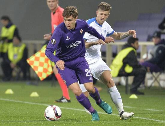 Fußball, EL, AC Florenz - Slovan Liberec IPP20161103 Football - soccer: UEFA Europa League 2016 2017, AC Florenz - Slovan Liberec, il centrocampista della Fiorentina Federico Chiesa xHOCHxZWEIx xItalyxPhotoxPressx 