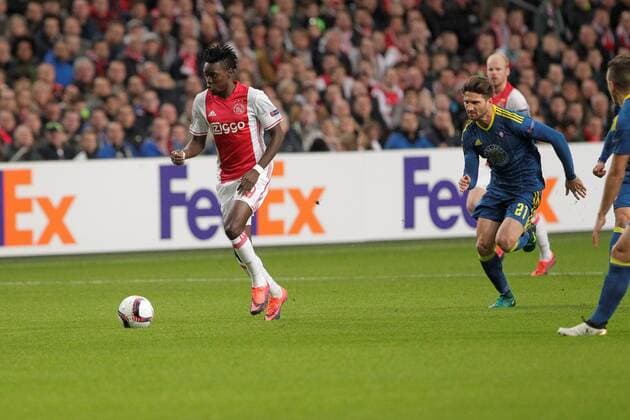 03.11.2016. Amsterdam ArenA, Amsterdam, Netherlands. Bertrand Troar& xe9; (Ajax Amsterdam) in action during the champions league match against Ajax Amsterdam v Celta Vigo Arena stadium Amsterdam,Netherlands xLaurentxLairysx  ActionPlus11807218