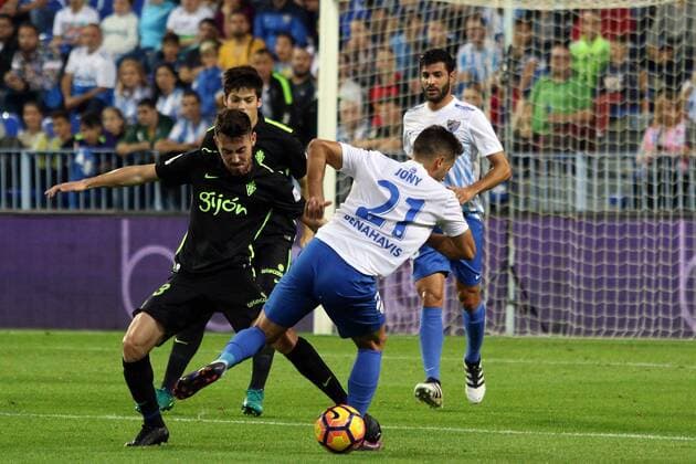 MALAGA,ESPANA NOVIEMBRE 2016: jony en el partido entre el Malaga CF Sporting de la jornada de la liga Santander en la Rosaleda Noviembre 2016 Malaga , Espana FC Sevilla vs Dynamo Kiew - Football Champions League  xJUNIORx xFUTBOLx2015x-2016x