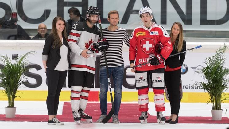 Im Bild die beiden besten Spieler, Maxim TALBOT (Kanada, 25), Patrick GEERING (Schweiz, 4) xmfx