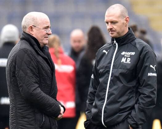 05.11.2016, xblx, Fussball 1.Bundesliga Damen, 1.FFC Frankfurt - Bayer 04 Leverkusen, emspor v.l. Manager Siegfried Dietrich (1.FFC Frankfurt), Trainer Matt Ross (1.FFC Frankfurt) Frankfurt am Main