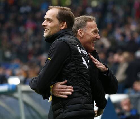 Geschäftsführer Hans Joachim Watzke, Trainer Thomas Tuchel Fußball Fussball erste 1.Bundesliga Herren Saison 2016 2017 05.11.2016 Hamburger SV HSV vs. BVB Borussia Dortmund