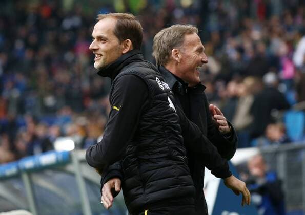 Geschäftsführer Hans Joachim Watzke, Trainer Thomas Tuchel Fußball Fussball erste 1.Bundesliga Herren Saison 2016 2017 05.11.2016 Hamburger SV HSV vs. BVB Borussia Dortmund