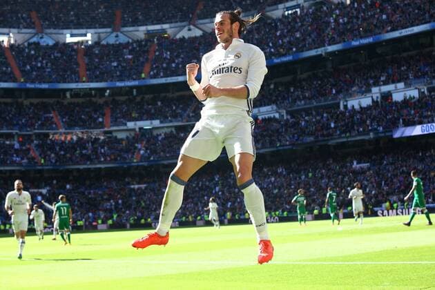 Madrid, Spain. 6 November 2016: Gareth Bale, forward from Real Madrid C.F., celebrating after scoring during the LaLiga Santander round 11 against C.D. Leganes at the Santiago Bernabeu. (Photo: Ivan Abanades Medina). Cordon Press  xIvanxAbanadesxMedinax xRealxMadridxC.F.x-xC.D.xLeganesx(LaLigaxSantanderxRound:11)x
