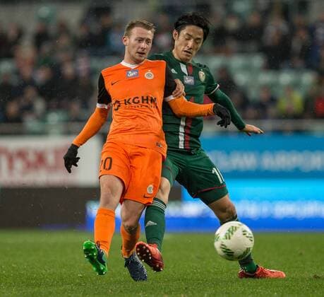 Jaroslaw Kubicki, Ryota Morioka 2016.11.05 Wroclaw Football Lotto Ekstraklasa season 2016 2017 Slask Wroclaw - Zaglebie Lubin Jaroslaw Kubicki, Ryota Morioka  20161106PF_TF026