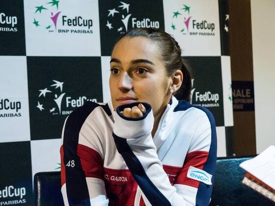 November 8, 2016 - Strasbourg, France - French Fed Cup , Caroline Garcia, during a press conference PK Pressekonferenz on November 8, 2016 in Strasbourg, eastern France, ahead of the Fed Cup final against the Czech Republic. French Fed Cup 2016  - ZUMAn230 20161108_zaa_n230_246