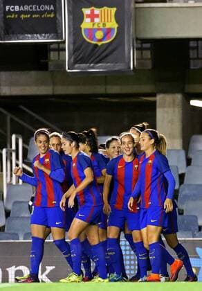 November 9, 2016 - Barcelona, Calatonia, Spain - FC Barcelona Barca players celebration during the Womens Champions League match between FC Barcelona and FC Twente, on 09 november 2016. Barcelona v Twente - Womens Champions League  - ZUMAn230 20161109_zaa_n230_253