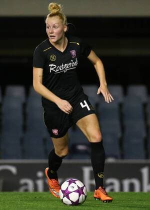 November 9, 2016 - Barcelona, Calatonia, Spain - Danique Kerkdijk during the Womens Champions League match between FC Barcelona Barca and FC Twente, on 09 november 2016. Barcelona v Twente - Womens Champions League  - ZUMAn230 20161109_zaa_n230_260
