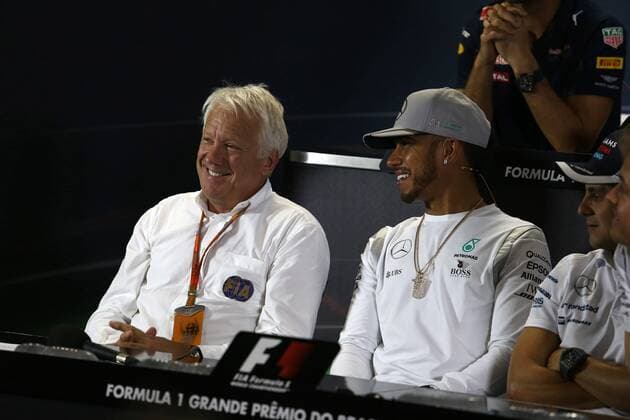 Brazilian Grand Prix, Sao Paulo 10 - 13 November 2016 10.11.2016 - press conference PK Pressekonferenz Charlie Whiting (GBR), Race director and safety delegate and Lewis Hamilton (GBR) Mercedes AMG F1 W07 Hybrid 