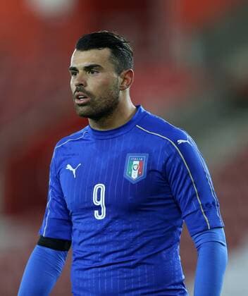 Italy s Andrea Petagna in action during the Under 21 International Friendly Länderspiel match at the St Mary s Stadium, Southampton. Picture date November 10th, 2016 Pic David Klein Sportimage EDITORIAL USE ONLY. No use with unauthorised audio, video, data, fixture lists, club league logos or live services. Online in-match use limited to 120 images, no video emulation. No use in betting, games or single club league player publications.