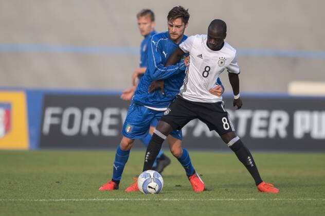 Michele Rocca (ITA), Amara Conde (GER), NOVEMBER 10, 2016 - Football Soccer : Under-20 International Friendly Länderspiel match between Italy 0-1 Germany at Stadio Tullo Morgagni in Forli, Italy. Noxthirdxpartyxsales  (ptmb102353)