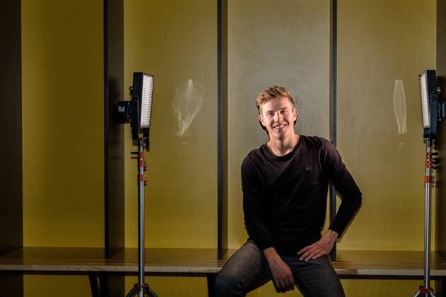 Niklas Hauptmann beim Fotoshooting. Niklas Hauptmann