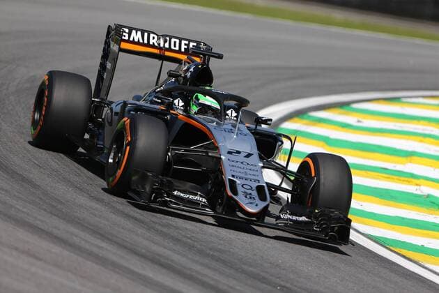 Brazilian Grand Prix, Sao Paulo 10 - 13 November 2016 11.11.2016 - Free Practice 1, Nico Hulkenberg (GER) Sahara Force India F1 VJM09 with Halo. 