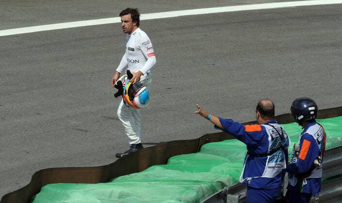 Brazil Grand Prix Formula 1 2016 SÃO PAULO, SP - 11.11.2016: BRAZIL GRAND PRIX FORMULA 1 2016 - Fernando Alonso (ESP) McLaren Honda F1 Team during the second free practice for the Brazil Grand Prix Formula 1 in 2016 held at the Interlagos Circuit on the morning of Friday. (Photo: Rodolfo Buhrer La Imagem Fotoarena) x1228807x  RodolfoxBuhrer