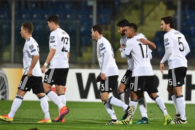 Torjubel Sami Khedira Germania. Goal celebration. San Marino - DFB Deutschland, Fußball Nationalteam Länderspiel WM Quali AndreaxStaccioli