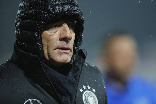 DFB Bundestrainer Joachim Jogi LOEW, LÖW,im Regen GERMANY - SAN MARINO World Cup Qualifikation am November 11, 2016 in San Marino, Italy WM-Quali, Quali,