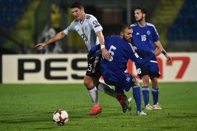Mario Gomez Germany, Fabio Vitaioli San Marino San Marino - DFB Deutschland, Fußball Nationalteam Länderspiel WM Quali AndreaxStaccioli