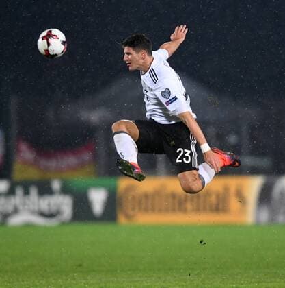 SAN MARINO, Nov. 11, 2016 -- Germany s Mario Gomez vies for the ball during the 2018 World Cup Group C qualifying soccer match between San Marino and Germany at the Serravalle stadium in San Marino, Nov. 11, 2016. Germany won 8-0. ) (SP)SAN MARINO-FOOTBALL FIFA World Cup WM Weltmeisterschaft Fussball QUALIFIER-GERMANY VS SAN MARINO AlbertoxLingria 