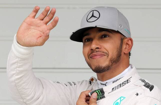 Brazil Grand Prix Formula 1 2016 SÃO PAULO, SP - 12.11.2016: BRAZIL GRAND PRIX FORMULA 1 2016 - Lewis Hamilton (GBR) Mercedes AMG Petronas F1 Team celebrates pole position after the official training of the Brazil Grand Prix Formula 1 2016 held at the Interlagos Circuit on the morning of Friday. (Photo: Rodolfo Buhrer La Imagem Fotoarena) x1229299x  RodolfoxBuhrer