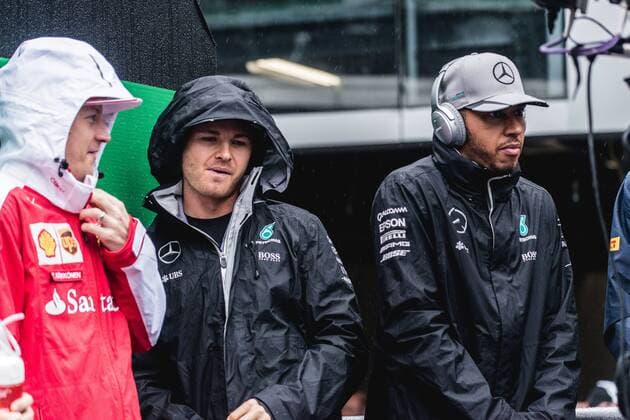 Grande Pr?mio do Brasil de F?rmula 1 2016 SÃO PAULO, SP - 13.11.2016: GRANDE PRÊMIO DO BRASIL DE FÓRMULA 1 2016 - Nico Rosberg, Lewis Hamilton and Kimi Raikkonen during the Brazil Grand Prix Formula 1 in 2016 held at the Interlagos Circuit on Sunday. (Photo: Victor Eleutério Fotoarena) x1229471x  VictorxEleutério