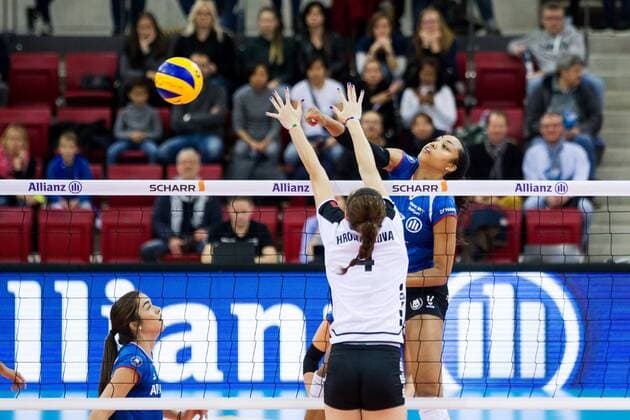 Angriff Nia Grant (17 MTV); Volleyball Bundesliga: Allianz MTV Stuttgart vs VfB 91 Suhl, SCHARRena, Stuttgart Germany, 20161113; Stuttgart Copyright: xWuechnerx xEibner-Pressefotox EP_nwr