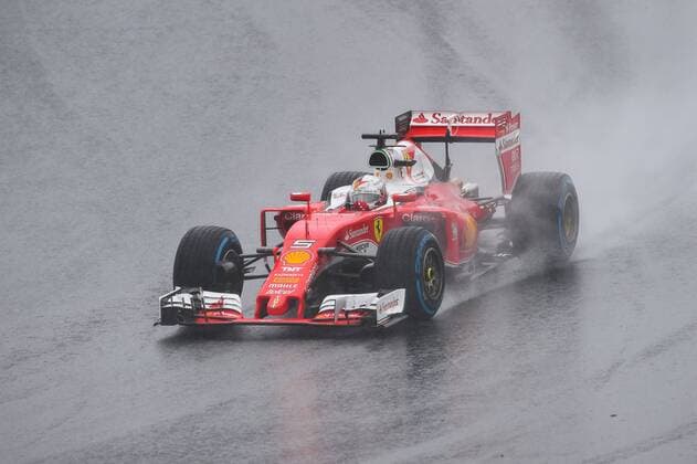 Sebastian Vettel (Scuderia Ferrari) im Regen auf der Strecke, Grosser Preis von Brasilien 2016, Motorsport, Formel 1, 13.11.2016, Interlagos Copyright: xAndre Eibner-Pressefotox EP_JAE