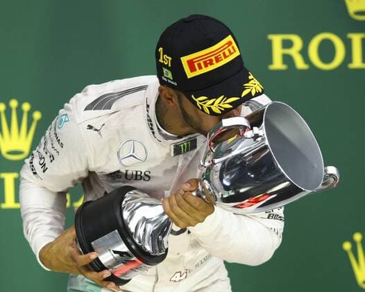 Grande Pr?mio do Brasil de F?rmula 1 2016 SÃO PAULO, SP - 13.11.2016: GRANDE PRÊMIO DO BRASIL DE FÓRMULA 1 2016 - In the picture the Lewis Hamilton team Mercedexs AMG Petronas F1 Team celebrates victory in the Grand Prix of Brazil Formula 1 in 2016 held this Sunday (13) at the Interlagos Circuit. (Photo: Aloisio Mauricio Fotoarena) x1229690x  AloisioxMauricio