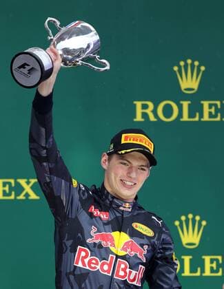 Grande Pr?mio do Brasil de F?rmula 1 2016 SÃO PAULO, SP - 13.11.2016: GRANDE PRÊMIO DO BRASIL DE FÓRMULA 1 2016 - Max Verstappen (NED) Red Bull Racing celebrates third place during the Brazil Grand Prix Formula 1 in 2016 held at the Interlagos Circuit on Sunday. (Photo: Rodolfo Buhrer La Imagem Fotoarena) x1229750x  RodolfoxBuhrer