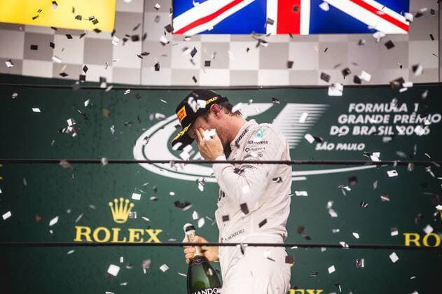 Grande Pr?mio do Brasil de F?rmula 1 2016 SÃO PAULO, SP - 13.11.2016: GRANDE PRÊMIO DO BRASIL DE FÓRMULA 1 2016 - Nico Rosberg celebrates second place in the Brazil Grand Prix Formula 1 in 2016 held at the Interlagos Circuit on Sunday. (Photo: Victor Eleutério Fotoarena) x1229768x  VictorxEleutério