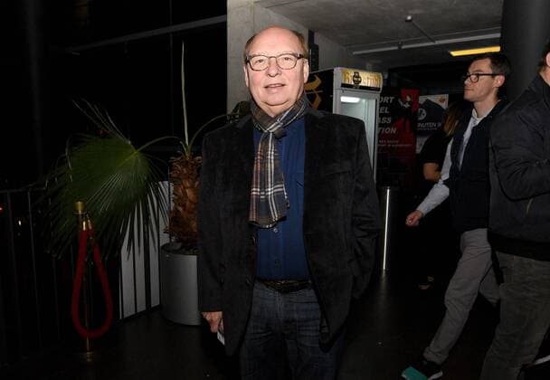 14.11.2016, xfux, Fussball 1.Bundesliga, SV Darmstadt 98 Kinopremiere 90 Minuten 98 im Kinopolis in Darmstadt, emspor emonline deloka, v.l. Gernot Hassknecht alias Hans-Joachim Heist Darmstadt