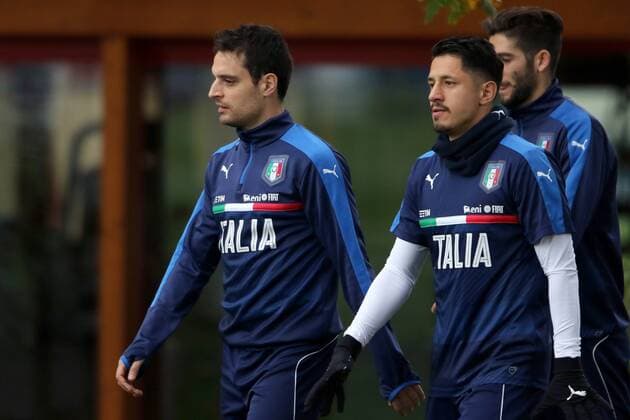Fußball, Nationalteam Italien Training GIACOMO BONAVENTURA, GIANLUCA LAPADULA friendly match ITALIA-GERMANY ALLENAMENTO 14-11-2016