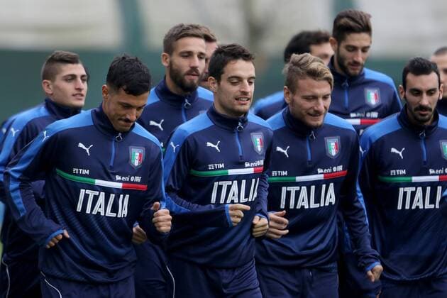 Fußball, Nationalteam Italien Training SQUADRA, GIACOMO BONAVENTURA, CIRO IMMOBILE, MARCO VERRATTI friendly match ITALIA-GERMANY ALLENAMENTO 14-11-2016