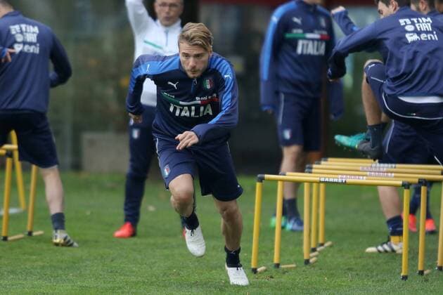Bilder des Tages - SPORT Fußball, Nationalteam Italien Training CIRO IMMOBILE friendly match ITALIA-GERMANY ALLENAMENTO 14-11-2016
