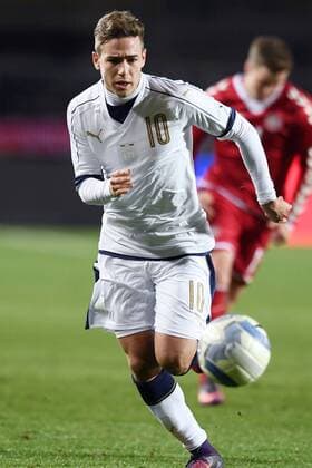 Fußball, U21 Länderspiel, Italien - Dänemark Mg Bergamo 14 11 2016 - firendly match Italia-Denmark Under U 21 Federico Ricci 