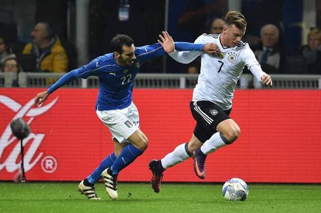 Davide Zappacosta Italia, Yannick Gerhardt Germany Mailand, Fußball Nationalteam Länderspiel Italien - Deutschland AndreaxStaccioli