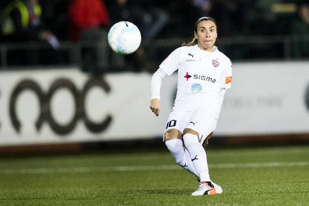161116 Rosengards Marta Viera Da Silva under fotbollsmatchen i Champions League mellan Rosengard och Slavia Prag den 16 november 2016 i Malmö.  Copyright: LUDVIGxTHUNMAN BB161116LT012