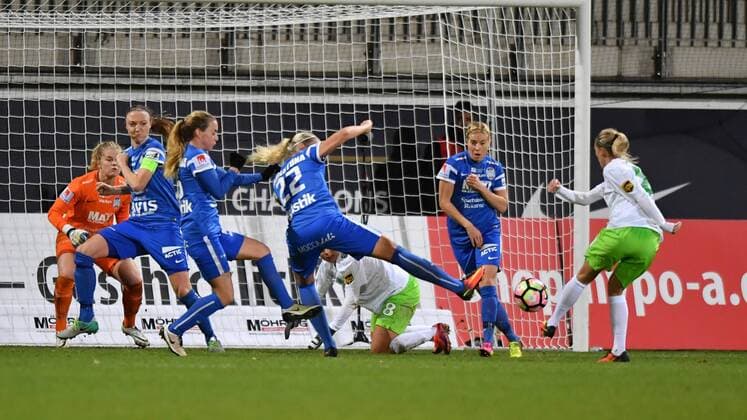 Tor für VFL Wolfsburg Lara Dickenmann (VFL Wolfsburg) (21), Uefa Women Champions League - VFL Wolfsburg - Eskilstuna United, xmkx