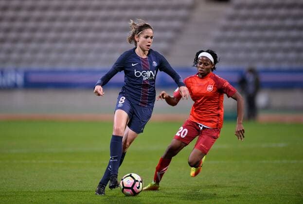 Fußball, Damen CL, Paris St. Germain - BIIK Shymkent Erika (psg) - Charity Adule (biik) FOOTBALL : Paris SG vs WFC Biik Kazygurt - - Champions League Damen Frauenfussball - 17 11 2016 AnthonyBIBARD FEP Panoramic 