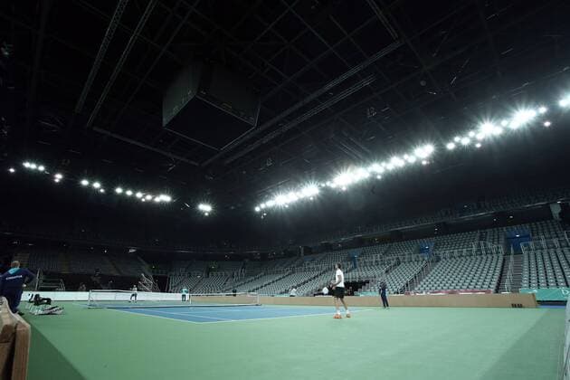 Croatian Davis Cup team training 20.11.2016., Zagreb - Croatian Davis Cup team held first training in Arena.  SanjinxStrukic PIXSELL