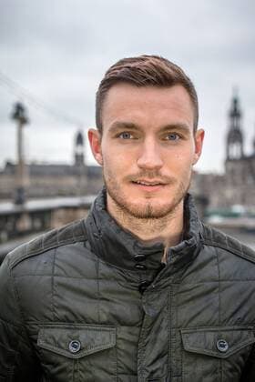 Florian Ballas beim Fotoshooting für das Stadionheft Kreisel. Florian Ballas