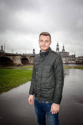 Florian Ballas beim Fotoshooting für das Stadionheft Kreisel. Florian Ballas