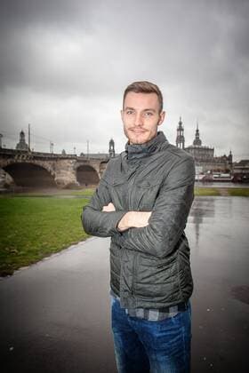 Florian Ballas beim Fotoshooting für das Stadionheft Kreisel. Florian Ballas