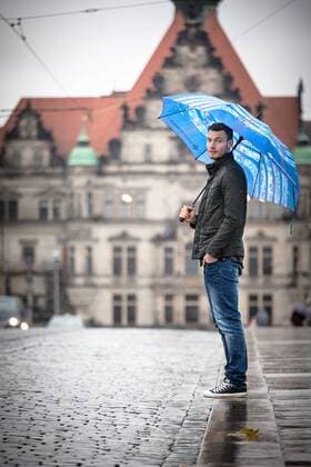 Florian Ballas beim Fotoshooting für das Stadionheft Kreisel. Florian Ballas