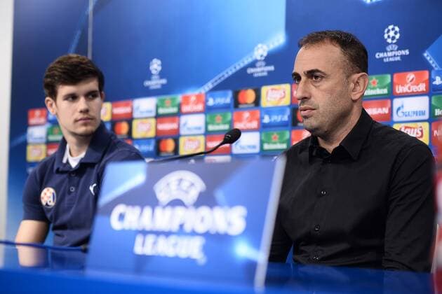 GNK Dinamo press conference PK Pressekonferenz - Zagreb, Croatia 21.11.2016., Zagreb, Croatia - GNK Dinamo coach Ivailo Petev and Mario Situm held a press conference on the occasion of tomorrow s Champions League match between GNK Dinamo Zagreb and Olympique Lyon.  MarkoxPrpic PIXSELL