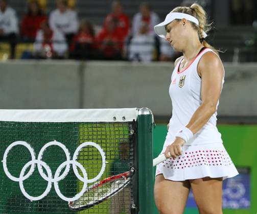 Olympic Games Olympische Spiele Olympia OS Rio 2016 - 13.08.2016, Tennis, Olympische Spiele, Enttäuschung, Finale Tennis Einzel der Damen: Angelique Kerber (GER) verliert gegen Monica Puig (PUR) das Finale, Kerber verliert Gold, Kerber gewinnt Silber, Silbermedaille -