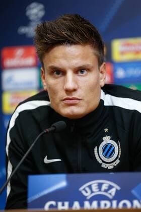 Club s Jelle Vossen pictured during a press conference PK Pressekonferenz of Belgian first division soccer team Club Brugge KV in Leicester, Great Britain, Monday 21 November 2016. Club Brugge will play tomorrow the fifth game of Champions League group stage competition, in the group G, against British club Leicester City Football Club. BRUNOxFAHY  x04980301x