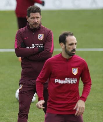 Simeone. Atletico training session. In this picture, Simeone. xFOTOxCHEMAxREYx 