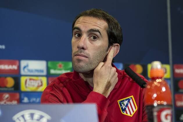 Fußball, CL, Atletico Madrid PK Atletico de Madrid s Diego Godin during the official press conference PK Pressekonferenz before the Champions League match between Atletico de Madrid and PSV Eindhoven at Vicente Calderon Stadium in Madrid , Spain. November 22, 2016.  (20161122007)
