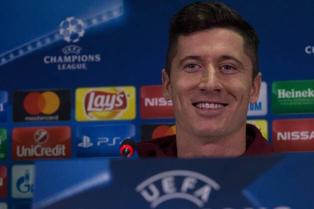 Fußball, CL, Bayern München PK November 22, 2016 - Rostov-On-Don, Russia - Franck Robert Lewandowski of FC Bayern Munich attends a press conference PK Pressekonferenz prior to the UEFA Champions League Group D football match between FC Bayern Munich and FC Rostov, at Olimp 2 Stadium in Rostov-on-Don, Russia on Novemberr 22, 2016. FC Bayern Muenchen - Training & Press Conference  - ZUMAn230 20161122_zaa_n230_085